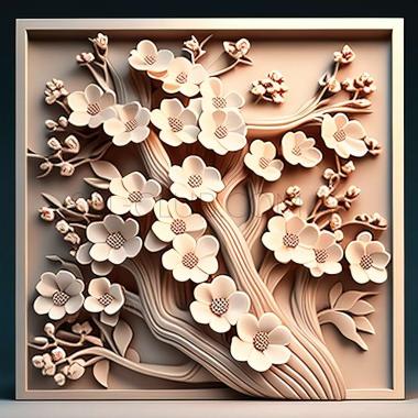 3D model cherry blossoms (STL)